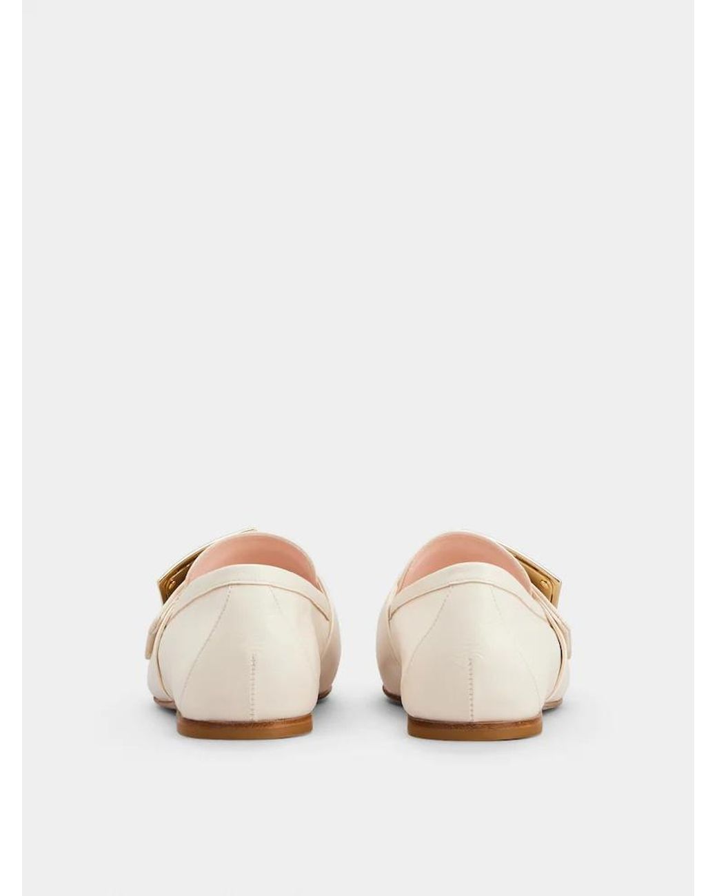 Roger Vivier White Logo Flat Shoes
