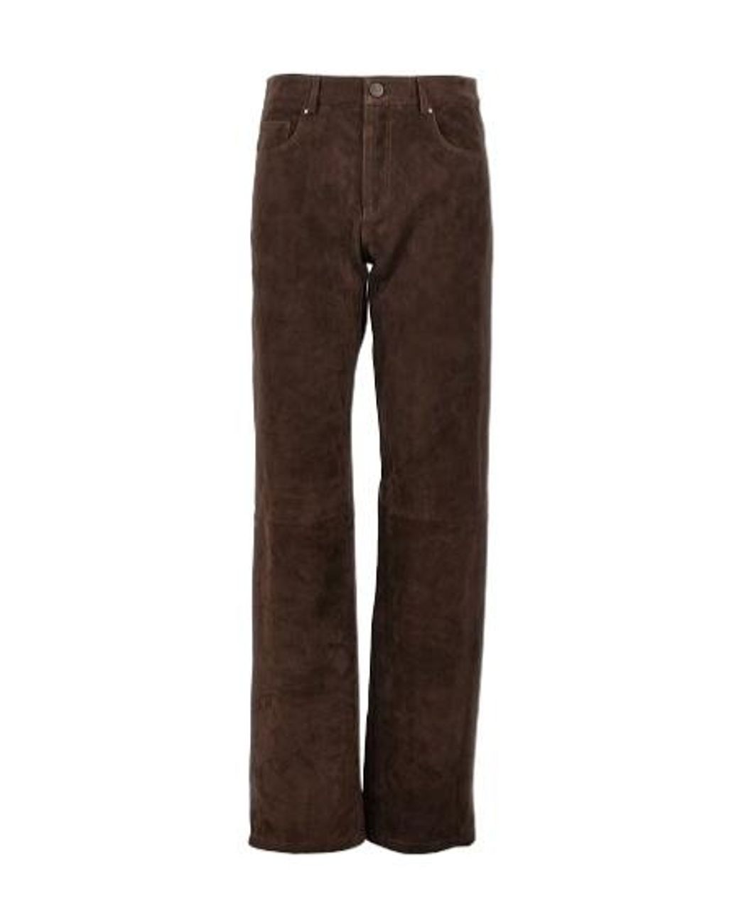 Arma Brown Jean Suede Flared Pants