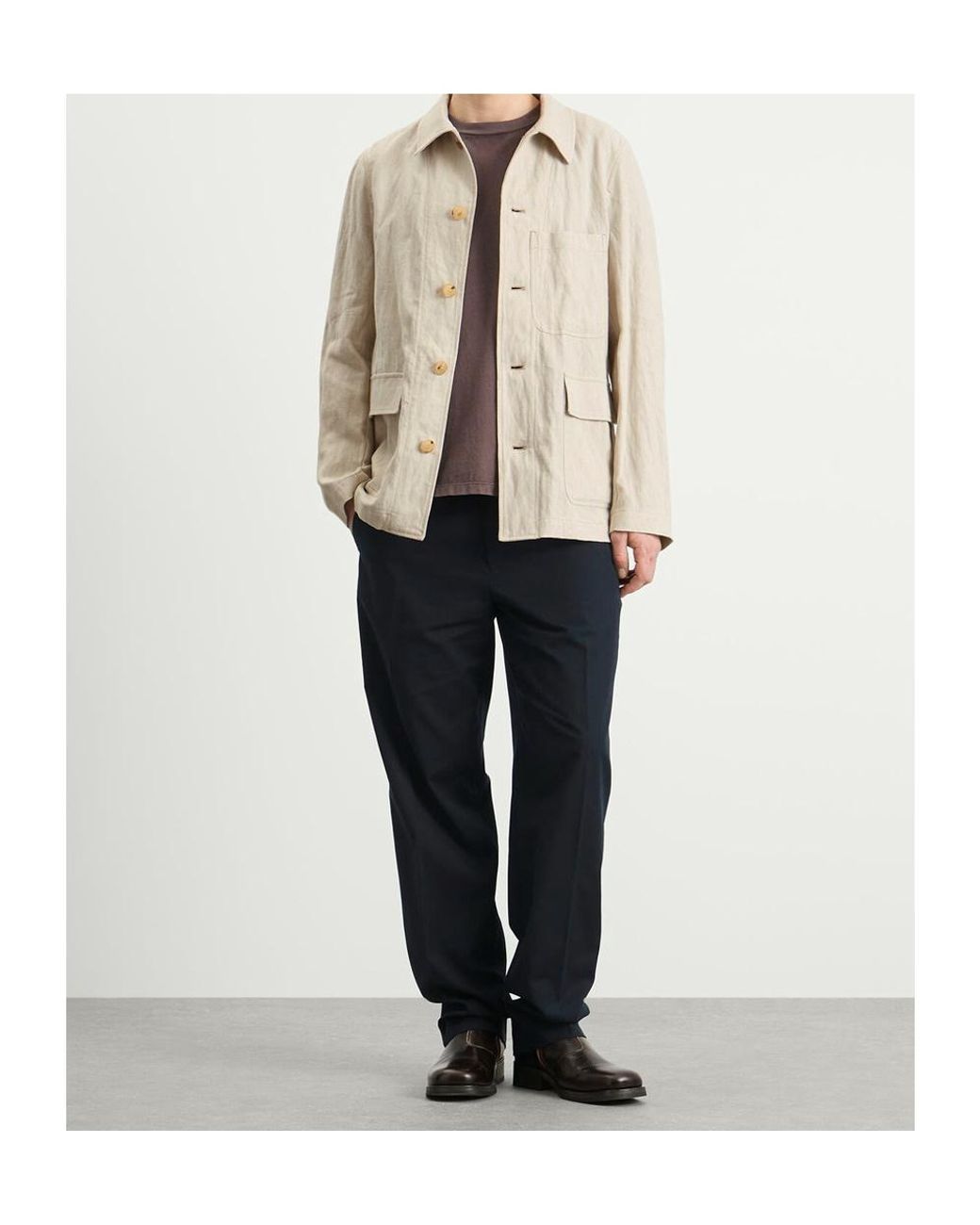 Dries Van Noten Natural Buttoned Jacket for men