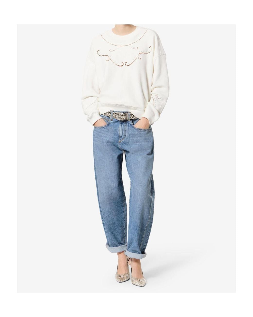 Isabel Marant Blue Oriane Straight-Leg Jeans