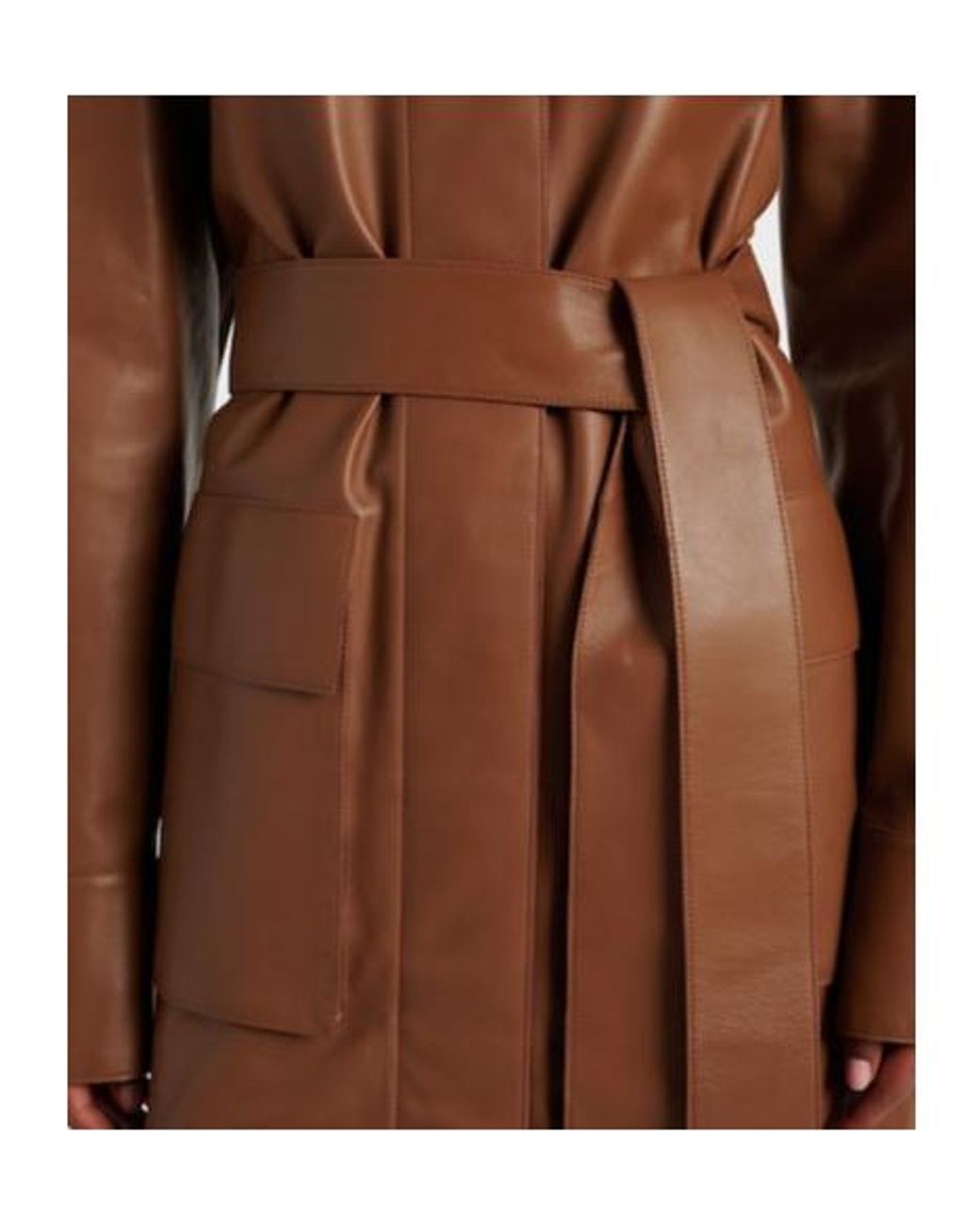 Joseph Brown Okabe Leather Coat