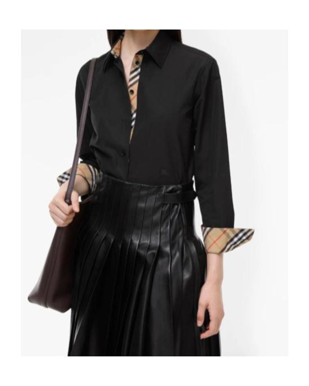 Burberry Black Classic Fit Cotton Poplin Shirt