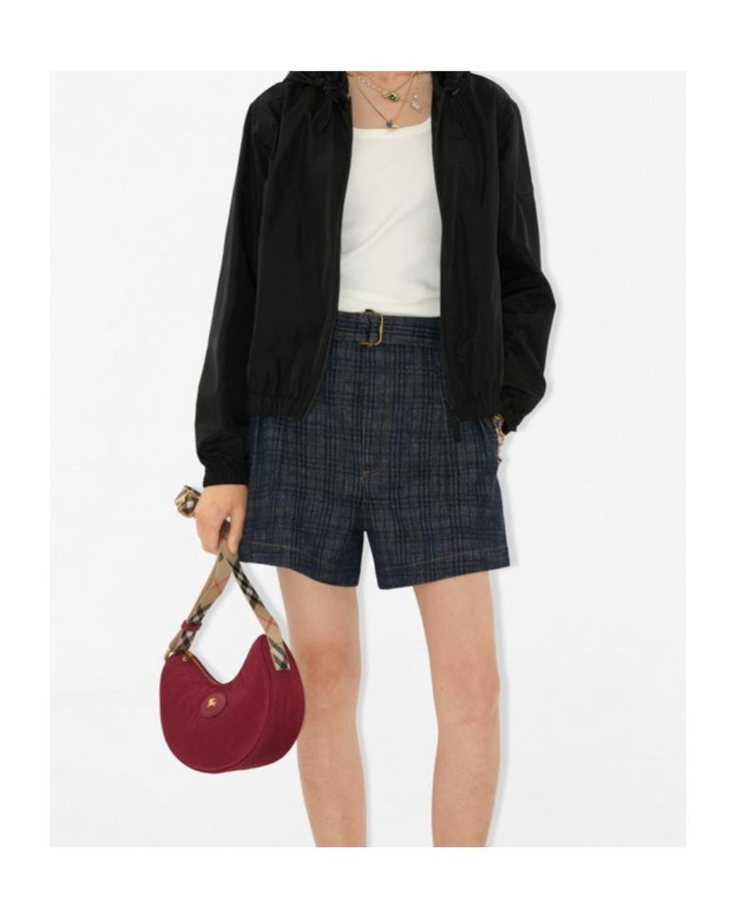 Burberry Red Horseshoe Quilted Crossbody Bag