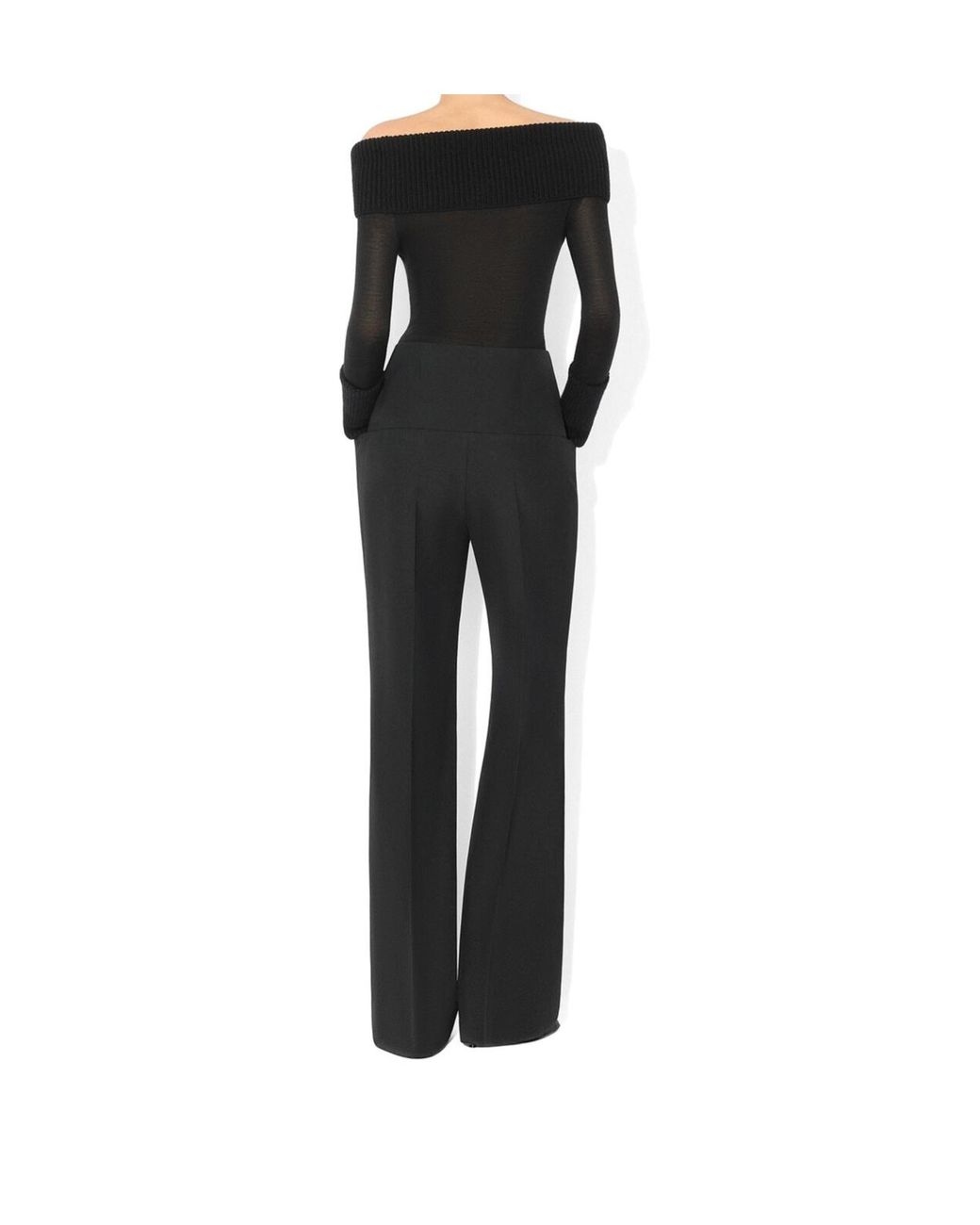Alaïa Black Alaïa High-Waist Wide-Leg Pants