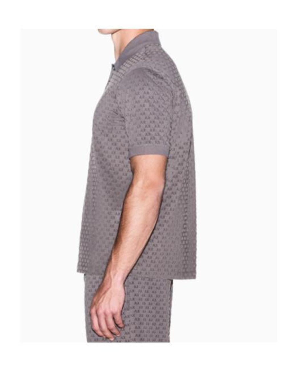 ARMANI EXCHANGE Gray Regular Fit Polo Shirt for men