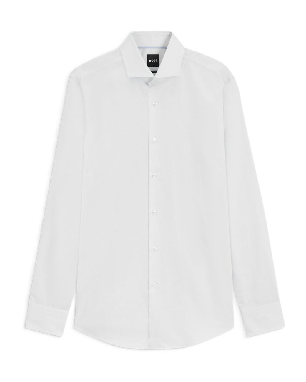Boss White Long-Sleeve Button-Up Shirt for men