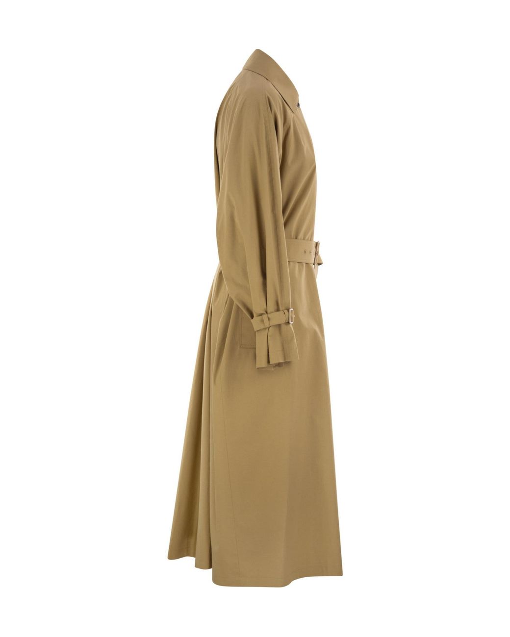 Max Mara Natural Epoche Button Detailed Belted Coat