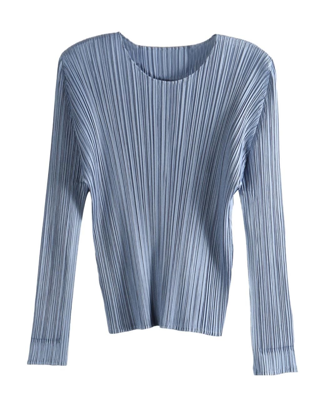 Pleats Please Issey Miyake Blue Pleats Please Issey Miyake Monthly Colors: December Cardigan