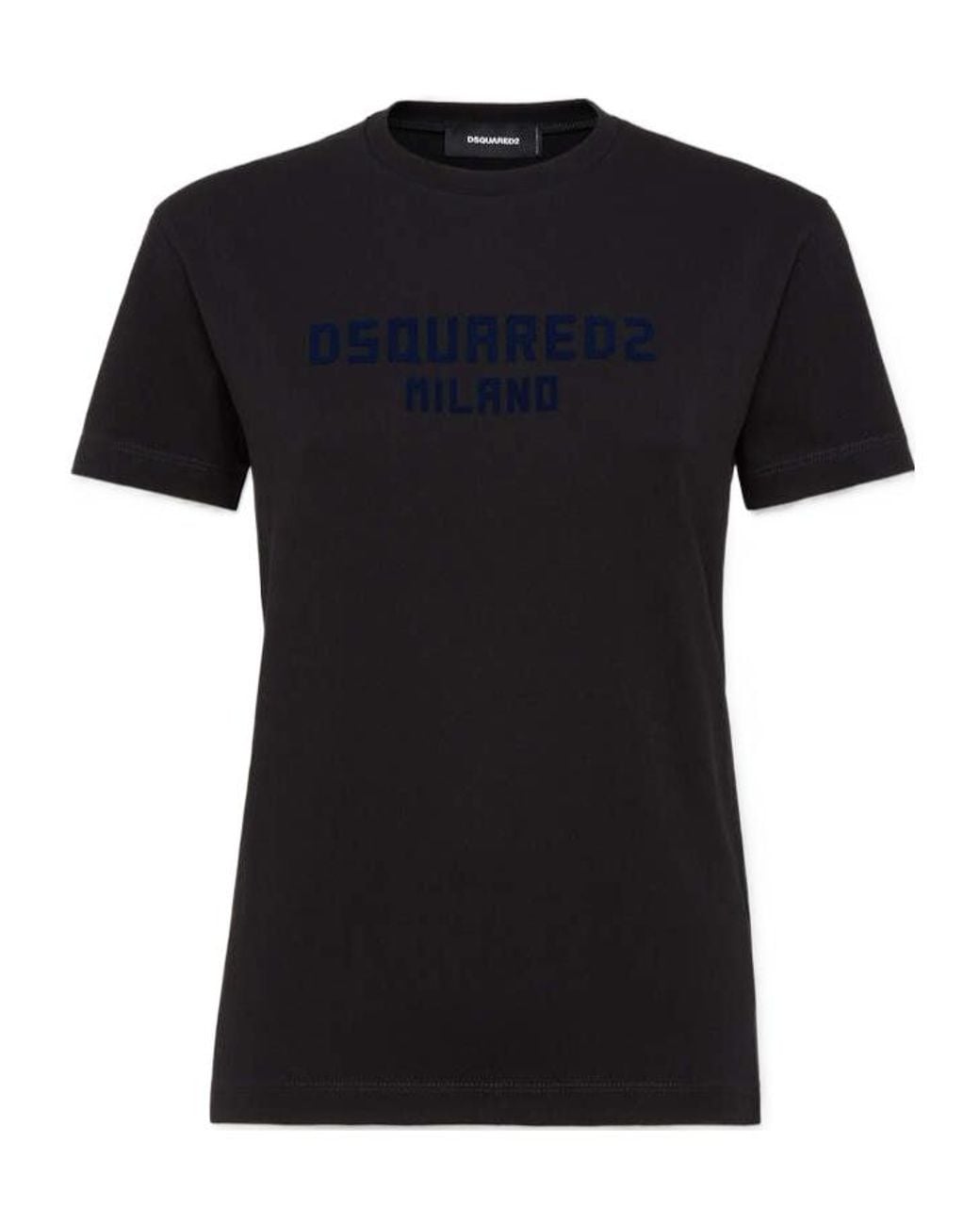 DSquared² Black Logo-Print Cotton T-Shirt