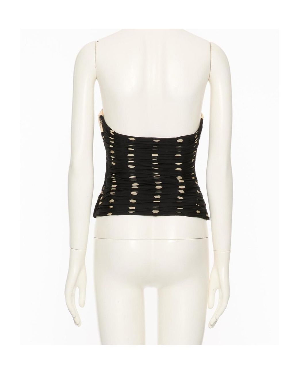 Valentino White Bow Detailed Strapless Top