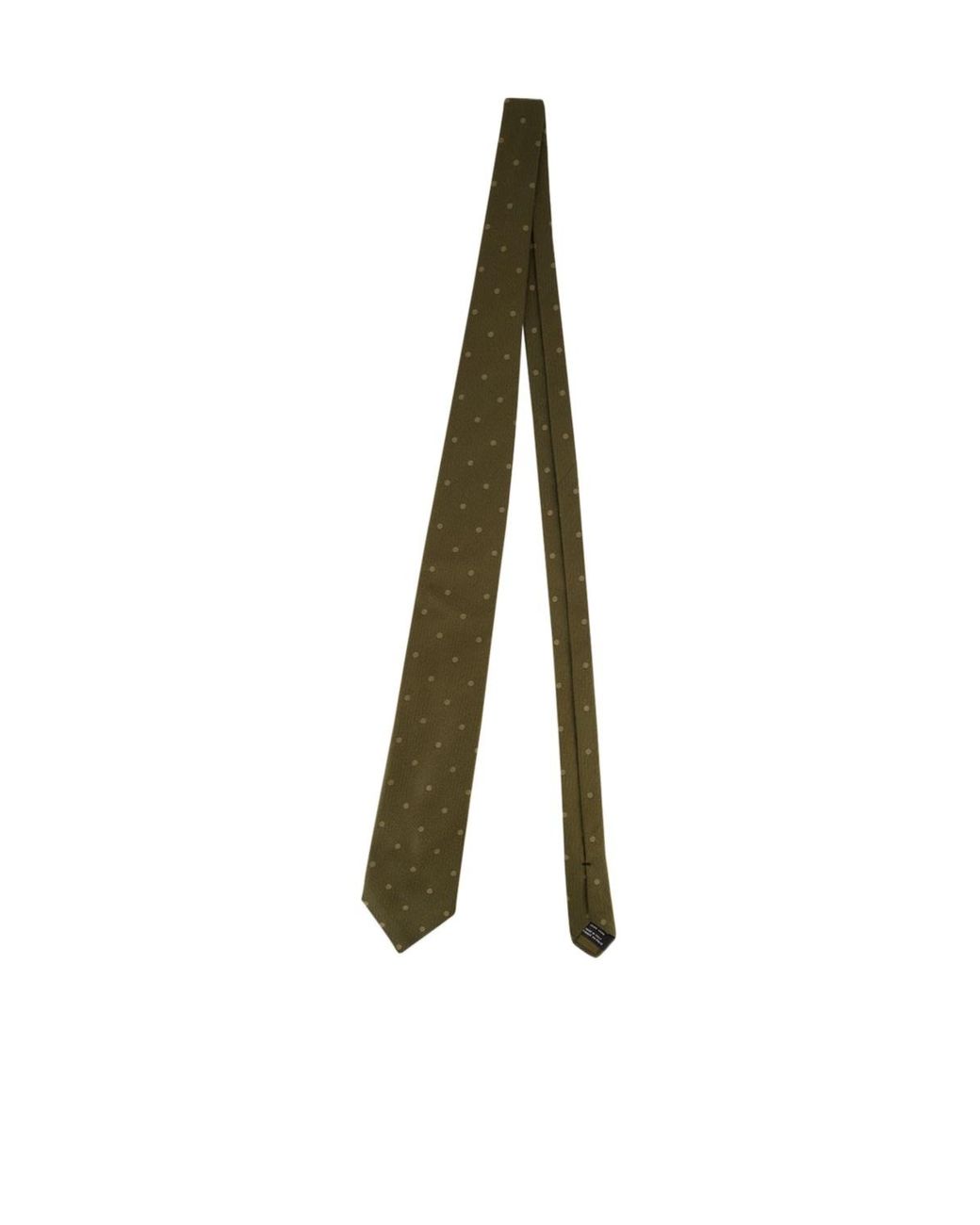 Tom Ford Green Polka-Dot Ribbed Tie for men