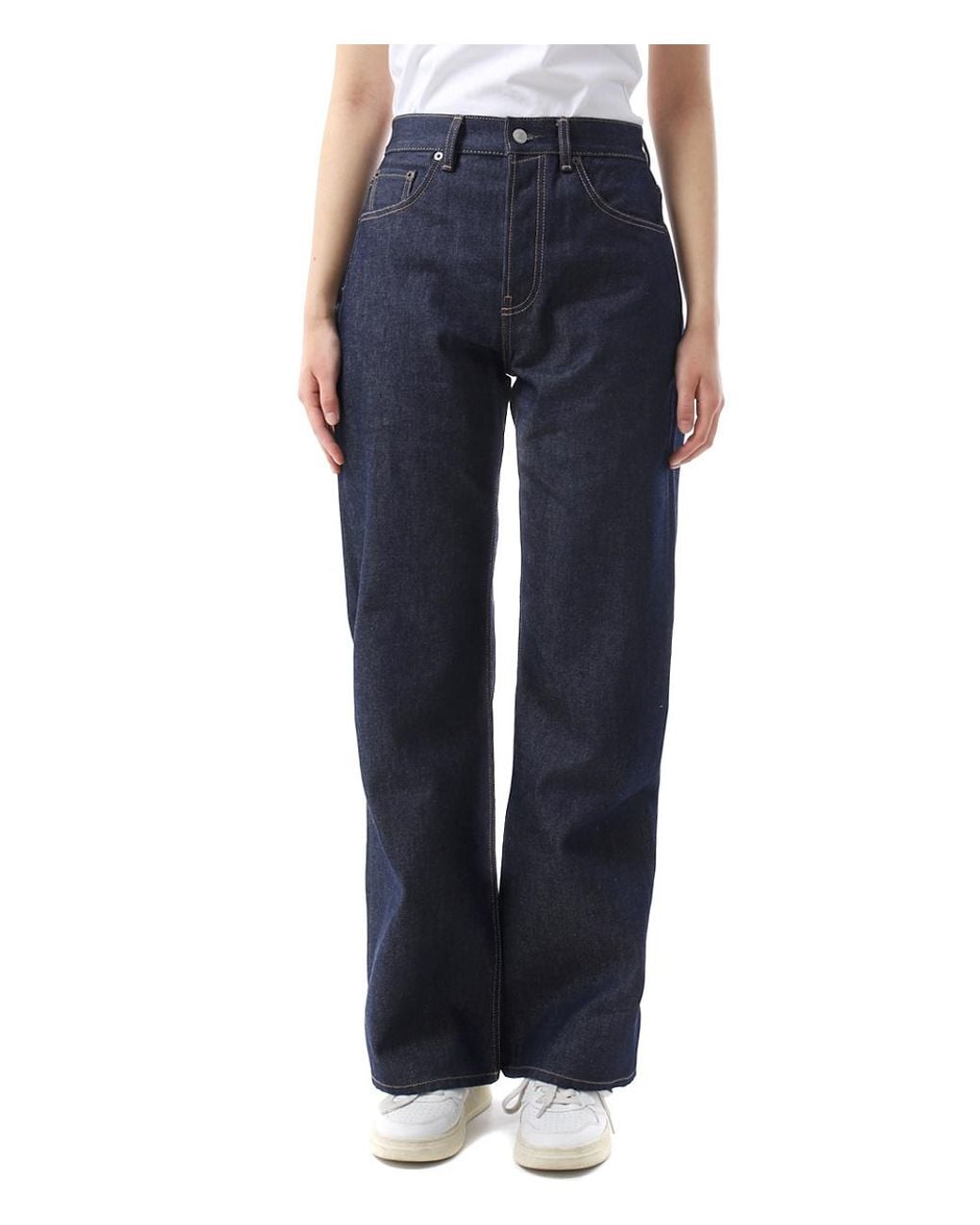 Acne Blue Belt Loop Jeans