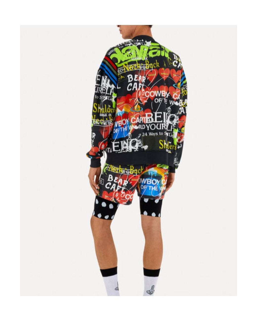 Vivienne Westwood Green Graphic-Print Zip-Up Sweatshirt for men