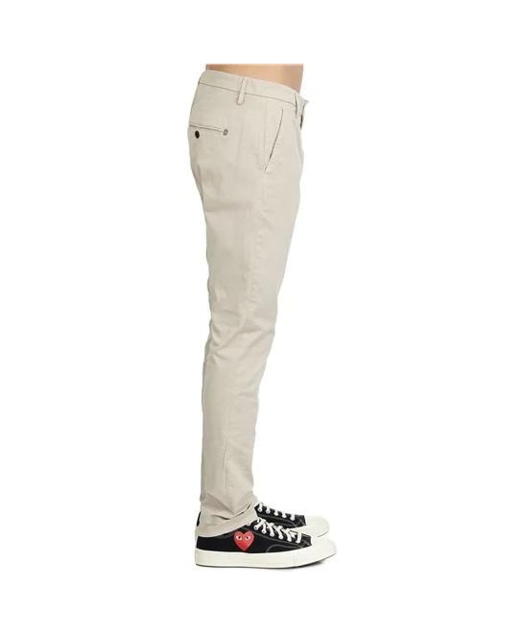 Dondup Natural Zip-Closure Casual Trousers for men