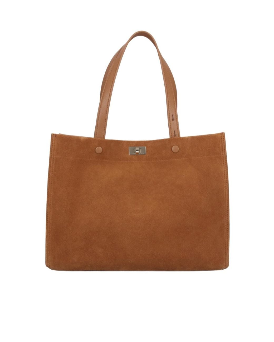 Anya Hindmarch Brown Panelled Top Handle Bag