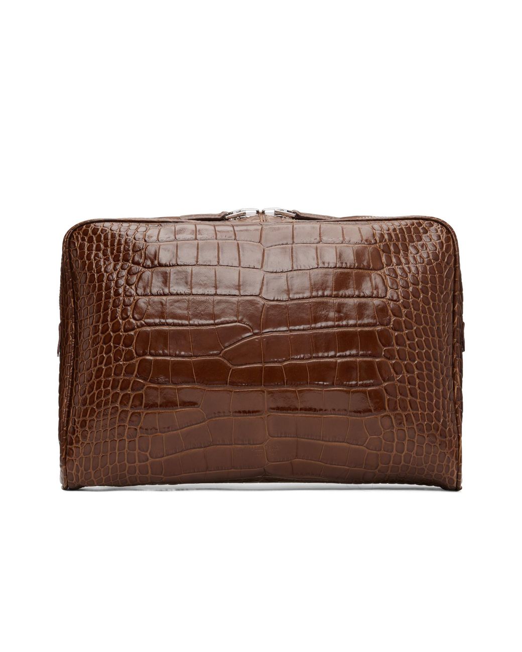 Tom Ford Brown Minimalist Laptop Bag for men