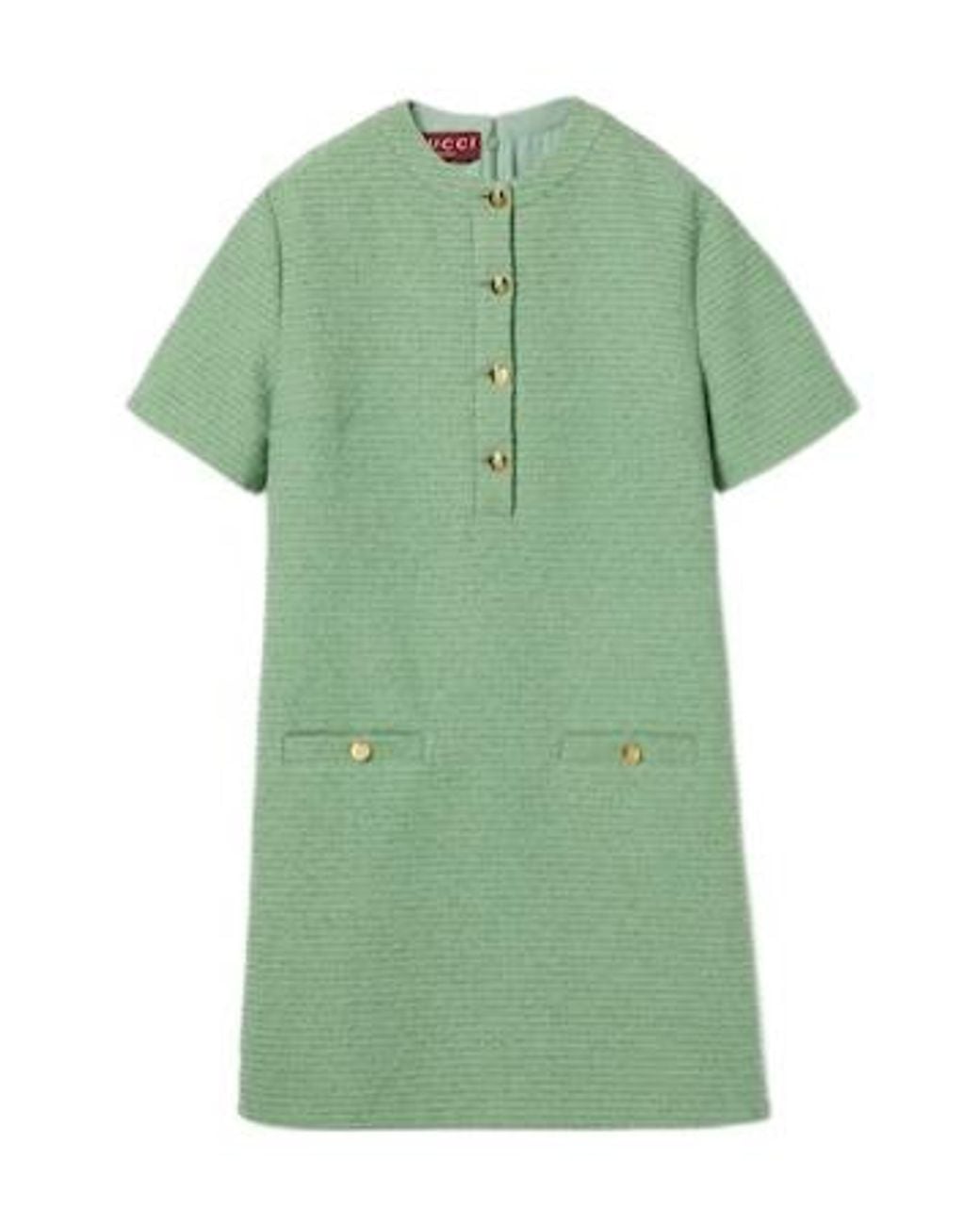 Gucci Green Cotton Bouclé Mini Dress