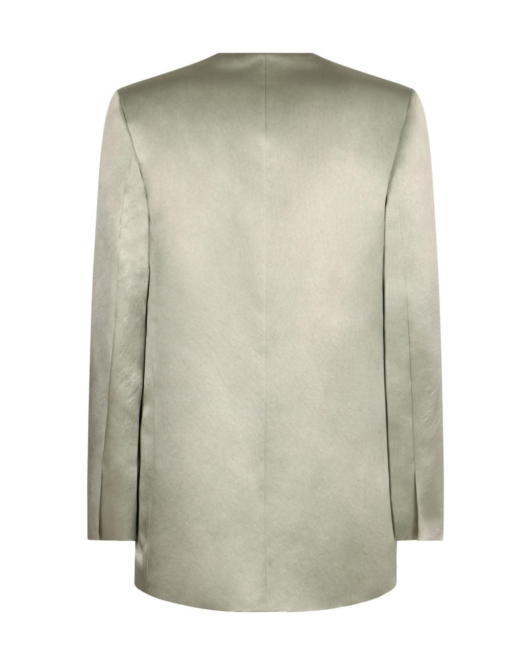 Philosophy Di Lorenzo Serafini Green Double Breasted Satin Blazer