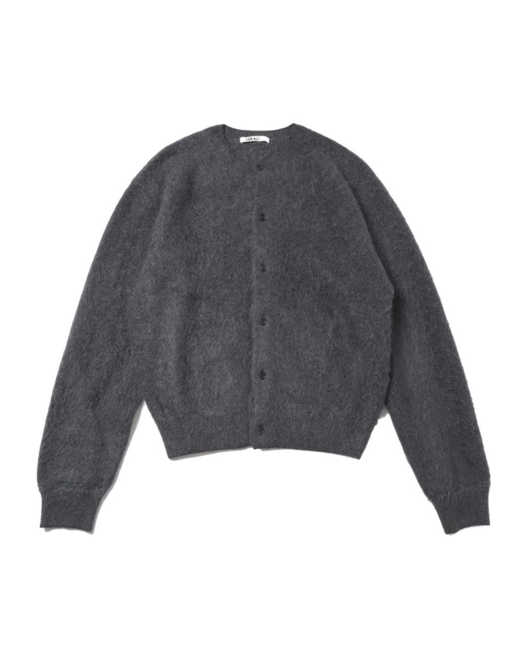 Auralee Gray Long-Sleeved Sweater for men