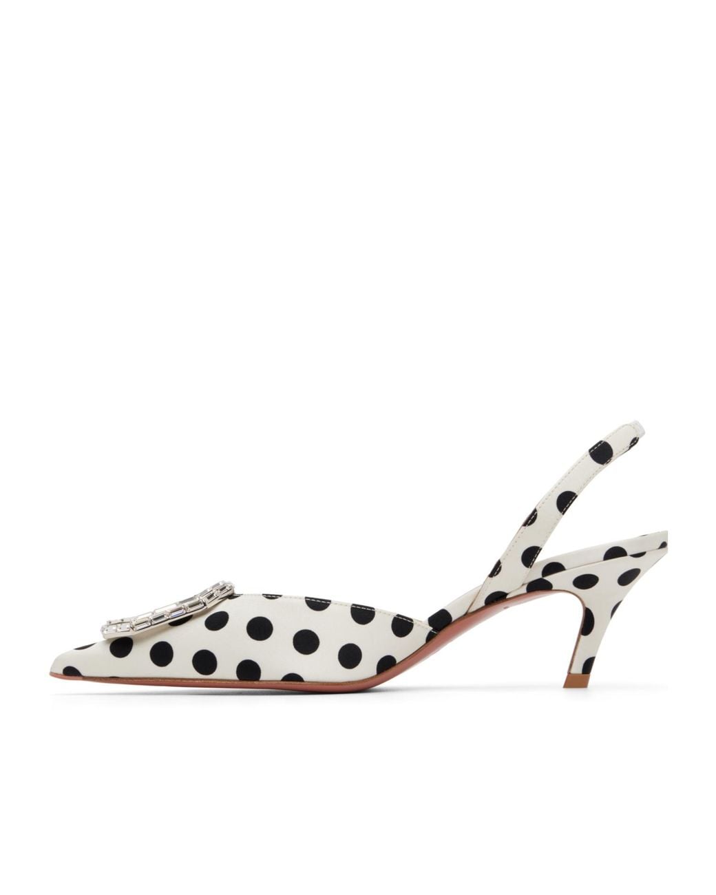 AMINA MUADDI Metallic Camelia Sling 60 Pointed-Toe High-Heeled Sandals