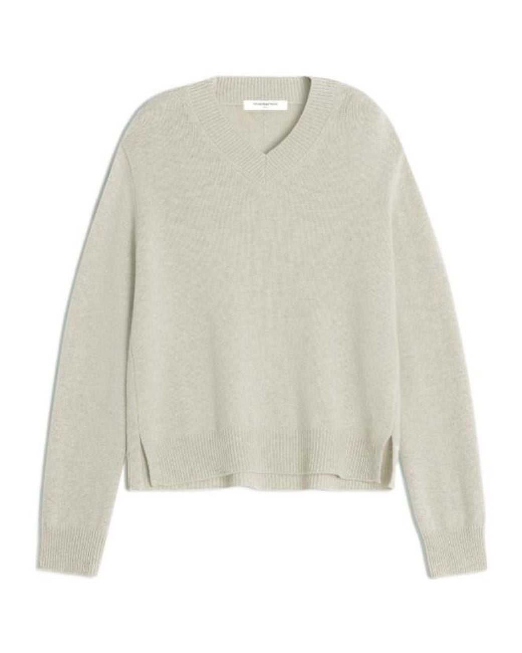 Maison Kitsuné White Maison Kitsuné Comfort V-Neck Jumper