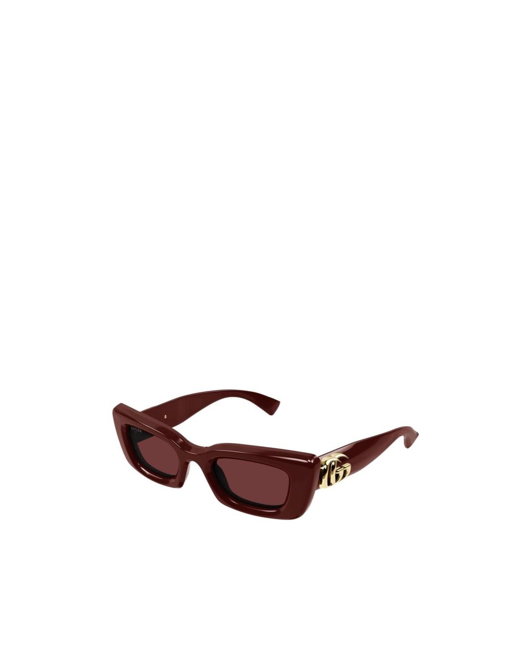 Gucci White Eyewear Rectangle-Frame Sunglasses