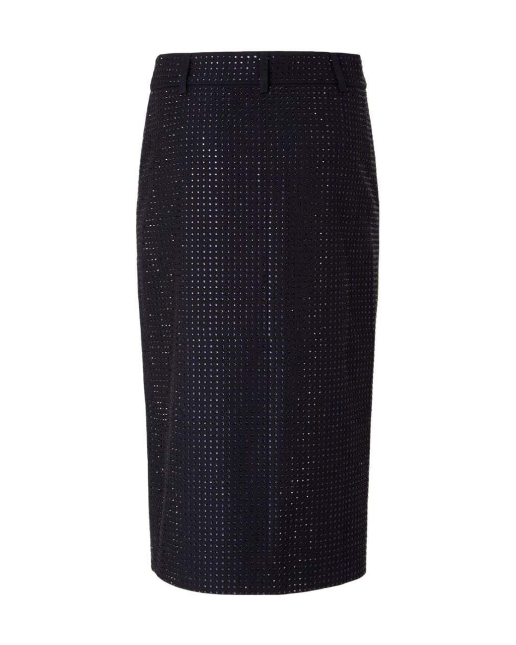 Pinko Blue Fully Embellished Calf-Length Wrap Skirt