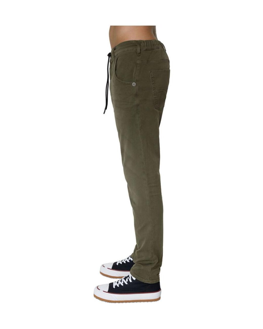DIESEL Green Krooley Drawstring Tapered Jeans for men
