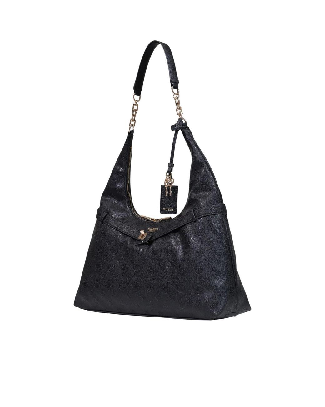 Guess Black Zippered Shoulder Bag