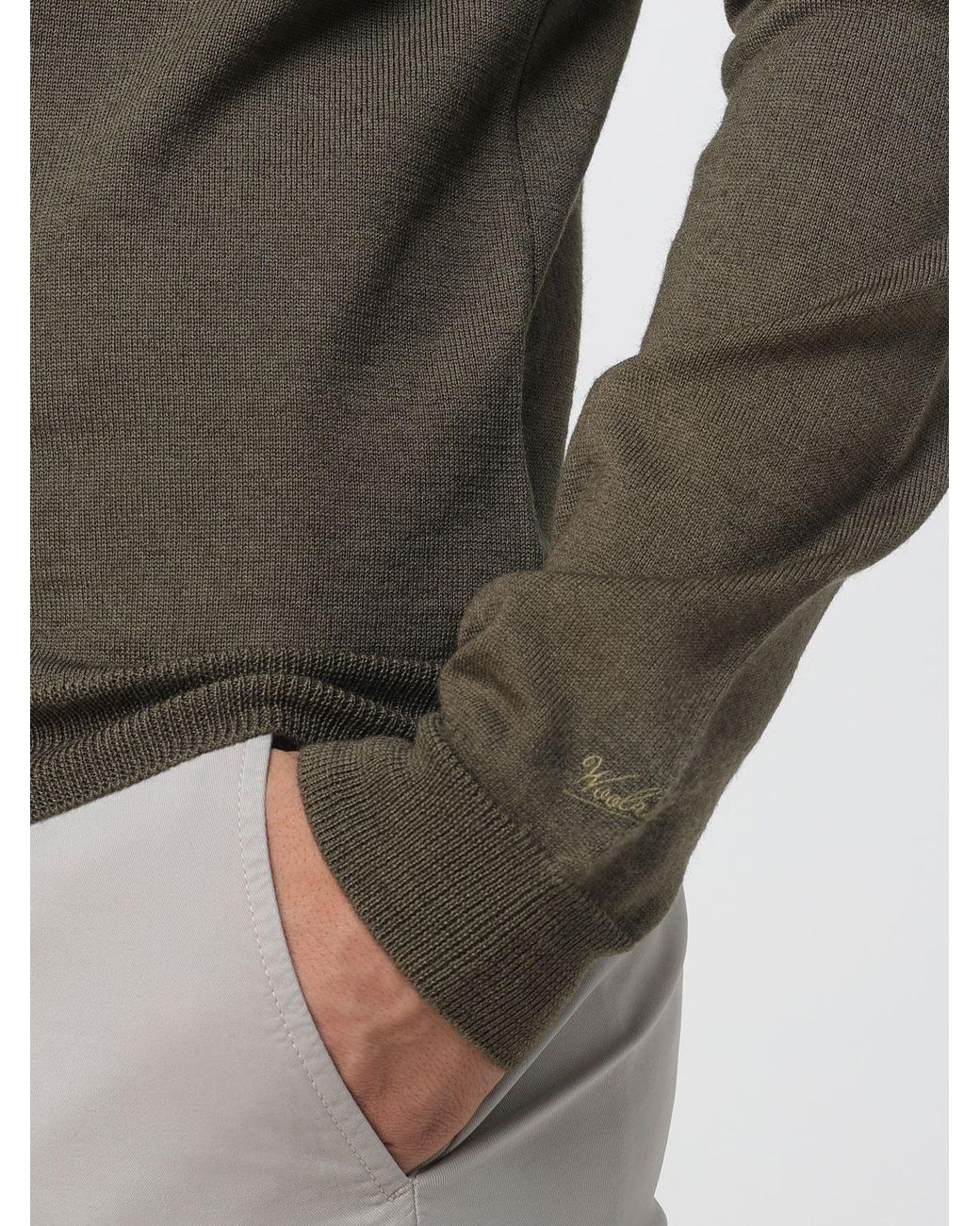 Woolrich Green Knitted Jumper for men
