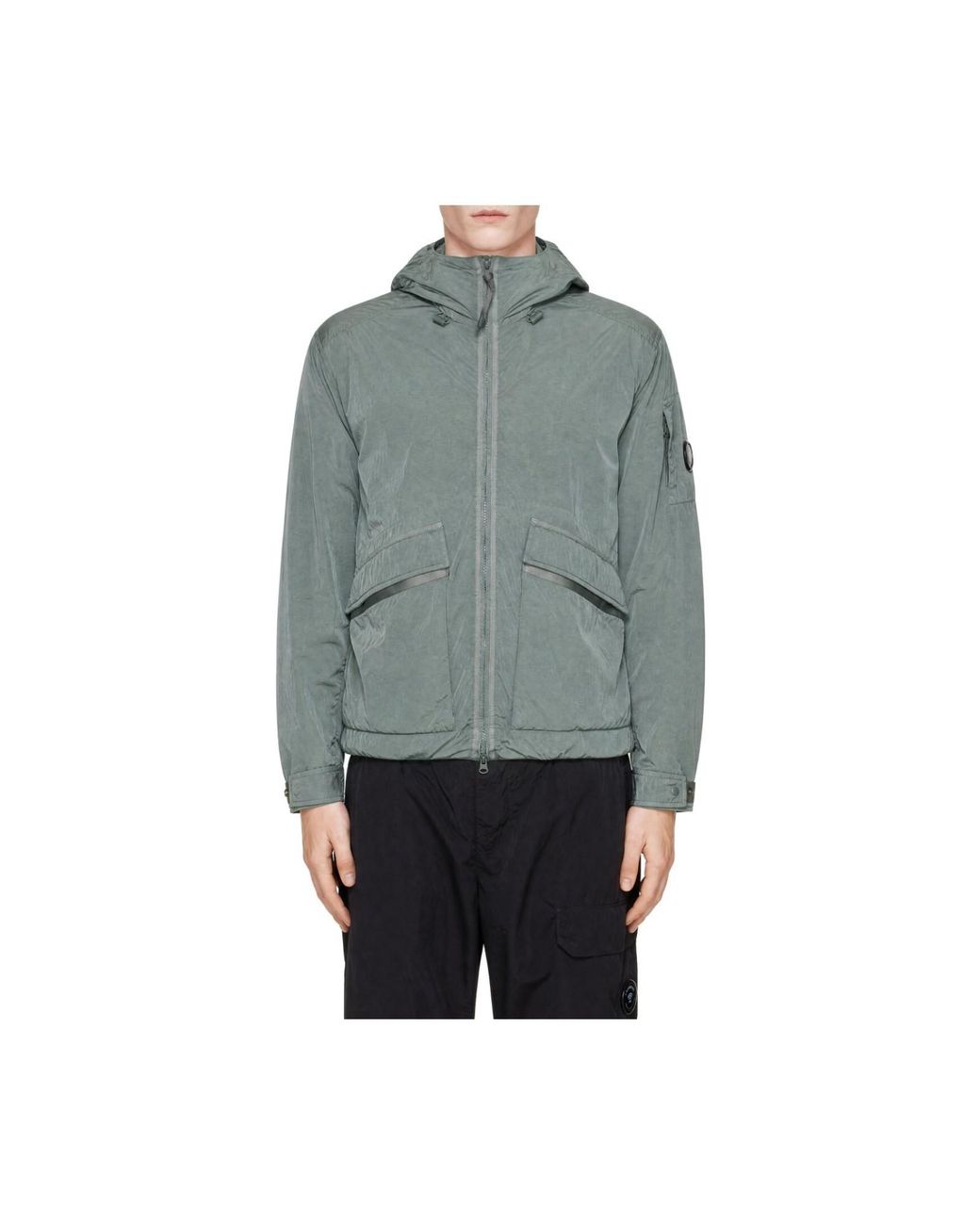 C P Company Green Zip Up Hooded Jacket for men