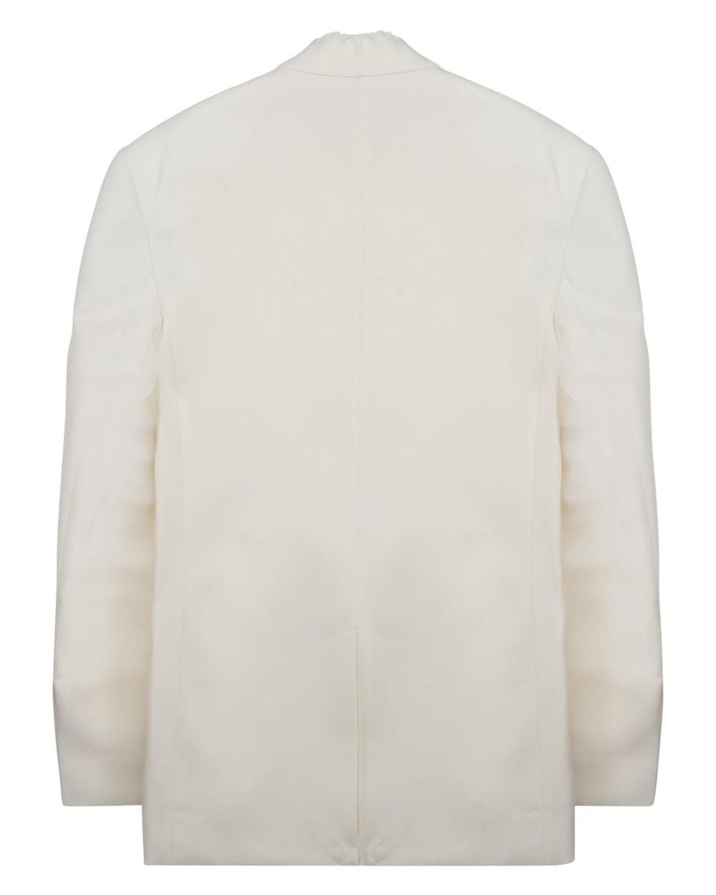 Totême White Fringed-Trim Blazer