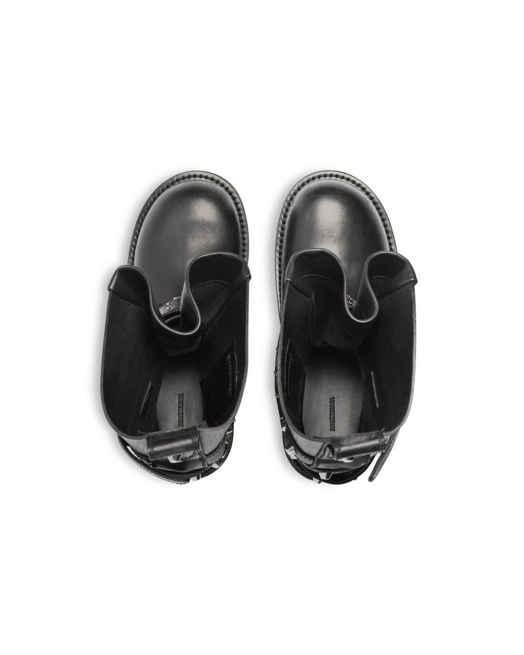 Balenciaga Black Buckle Detailed Boots for men