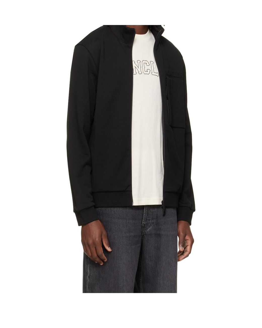Moncler Black ロゴ ジャケット for men