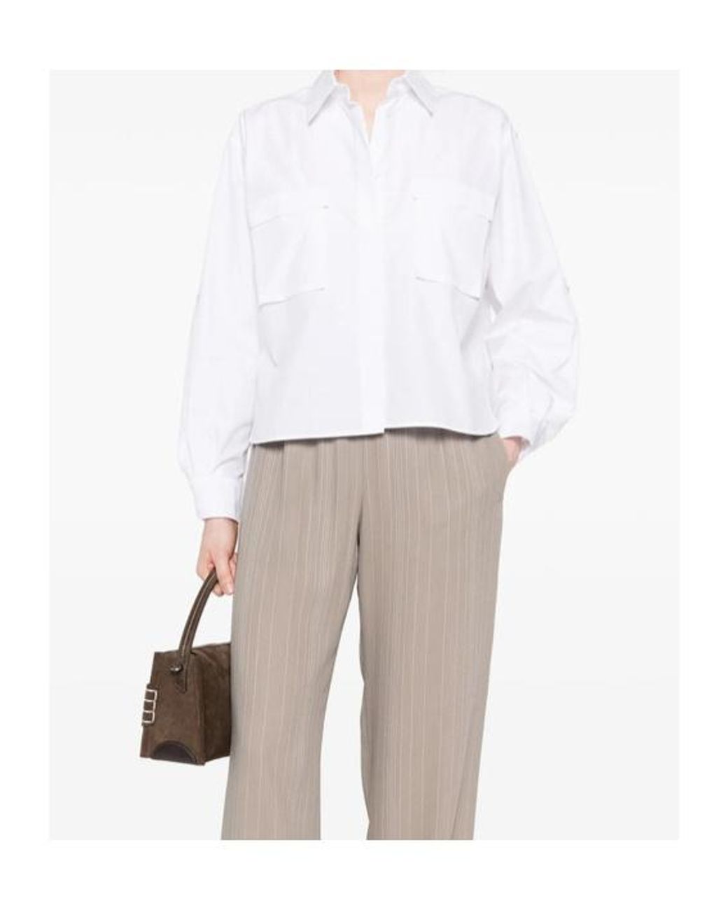 Max Mara White Long-Sleeved Shirt