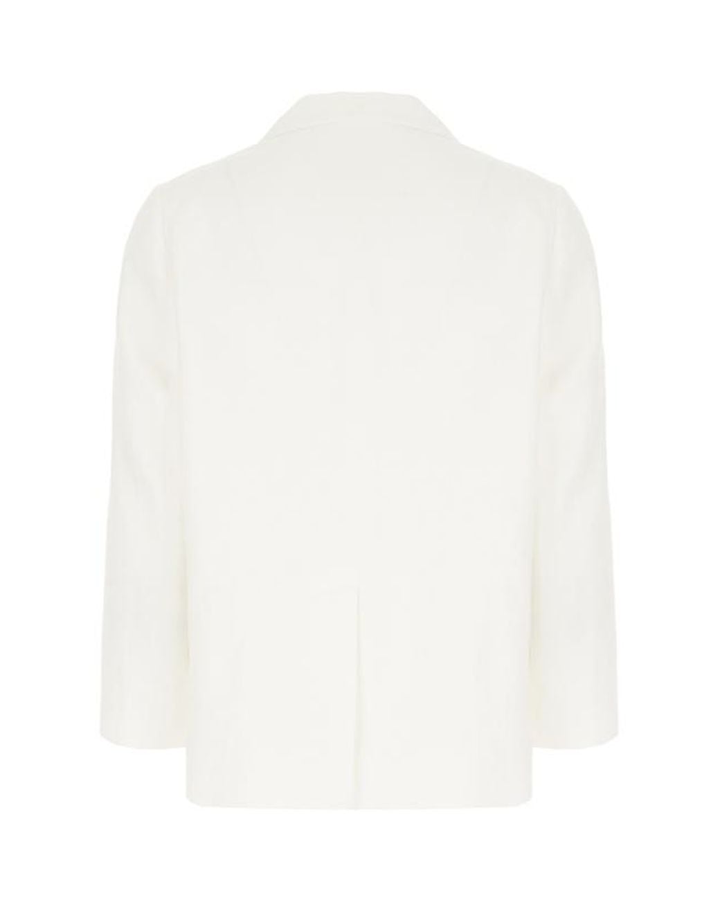 Brunello Cucinelli White Double Breasted Blazer