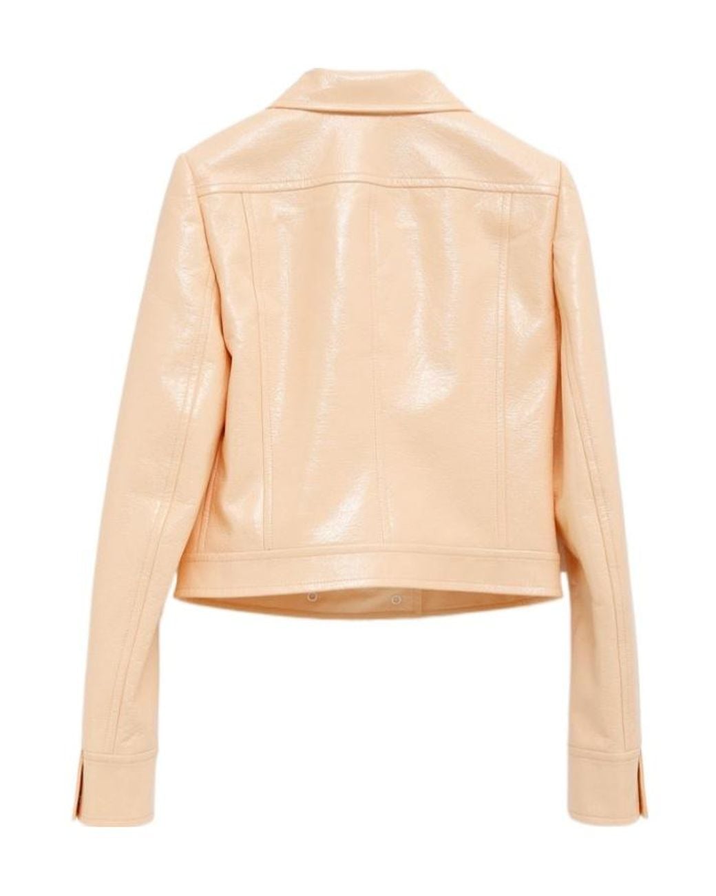 Courreges Natural Courrèges Vinyl Collared Button-Up Jacket