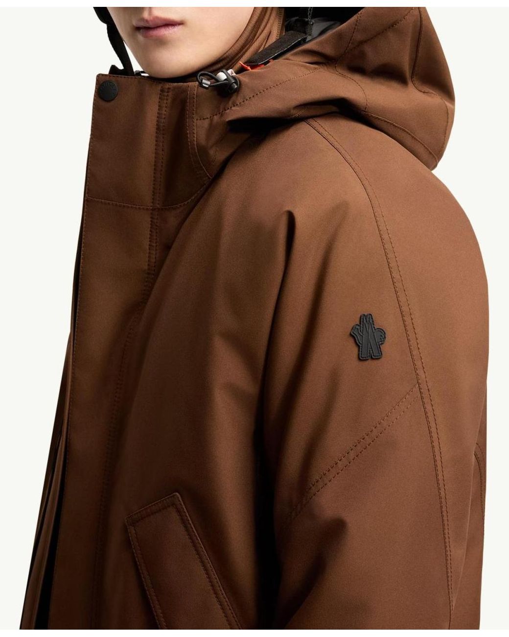 Moncler Brown Lambir Hooded Gore-Tex Ski Jacket for men