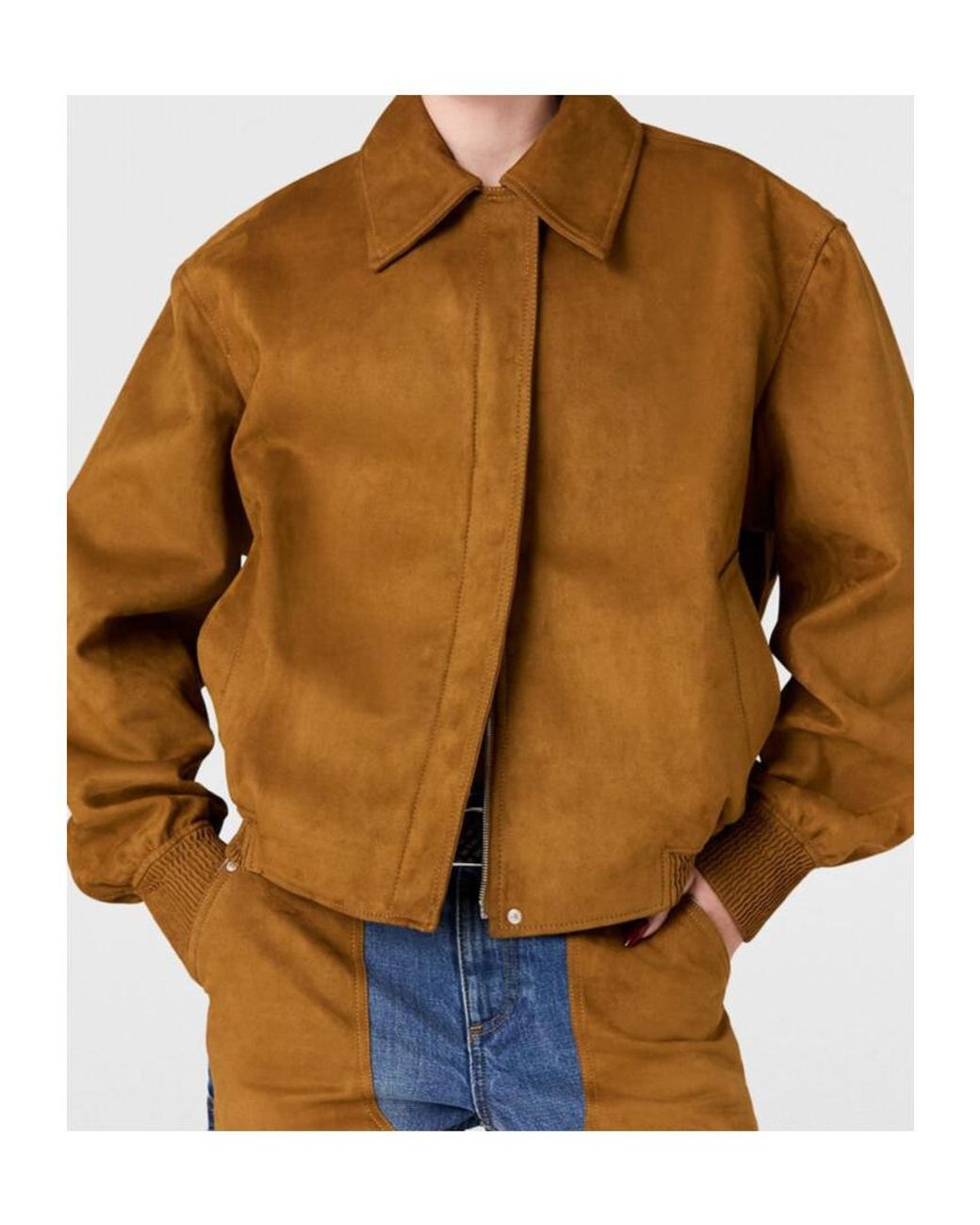 Stella McCartney Brown Boxy Collared Field Jacket
