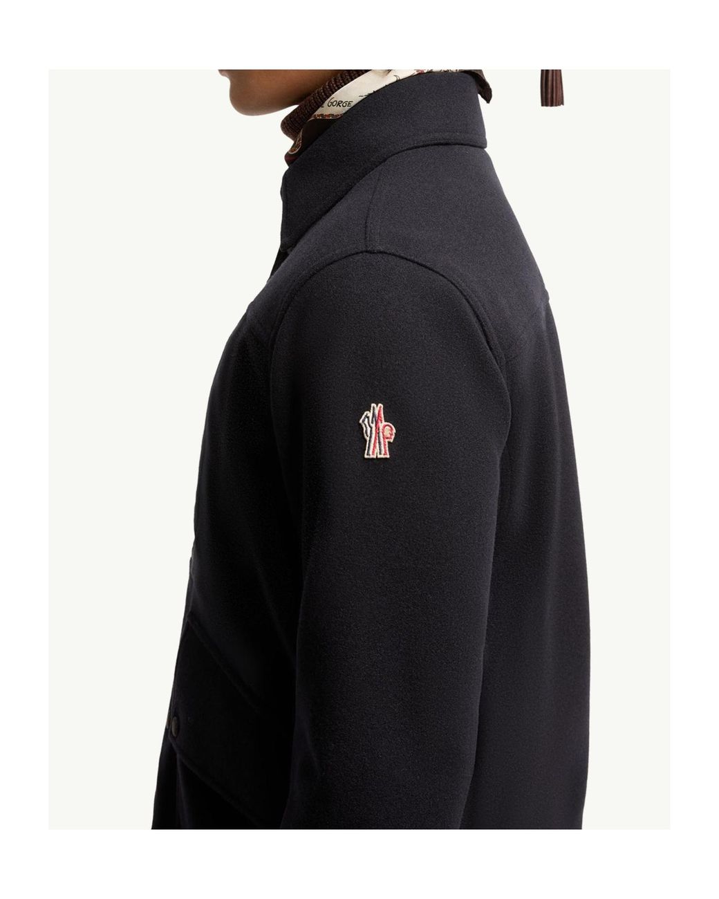 Moncler Blue Interlock Long Sleeve Shirt for men