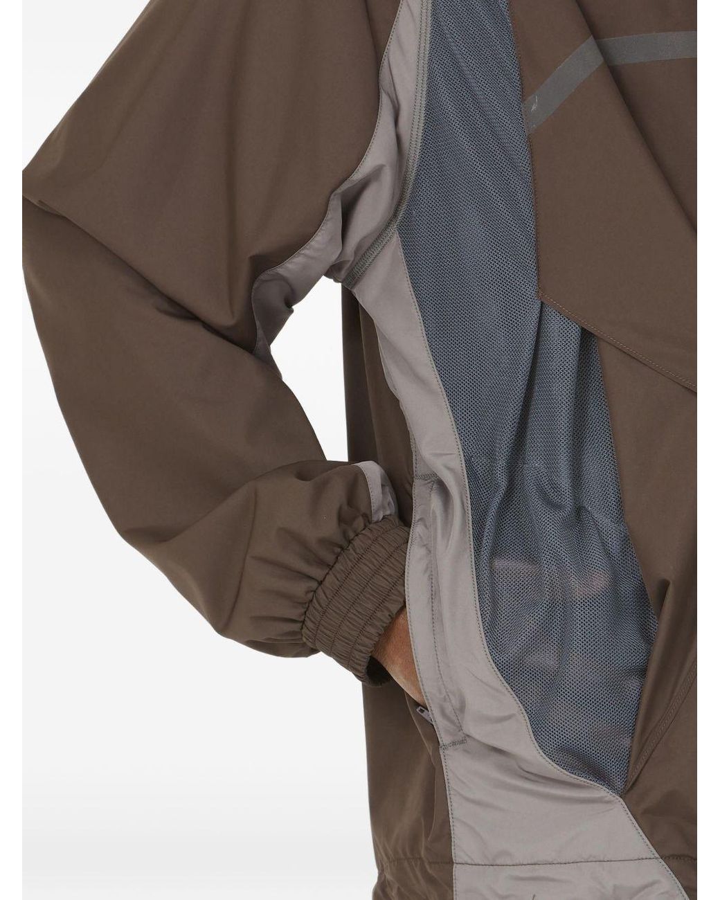 Maison Margiela Brown Panelled Zip-Up Jacket for men
