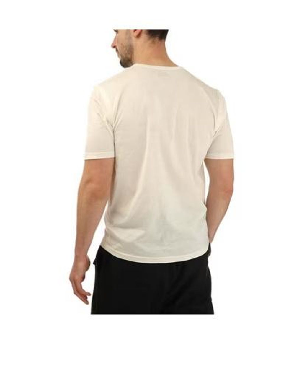 C P Company White Crewneck Shortsleeve Tshirt for men