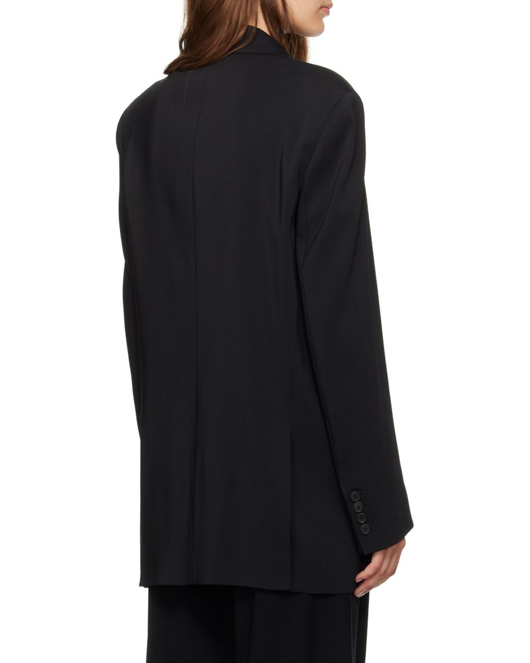 The Row Black Tristana Double-Breasted Blazer
