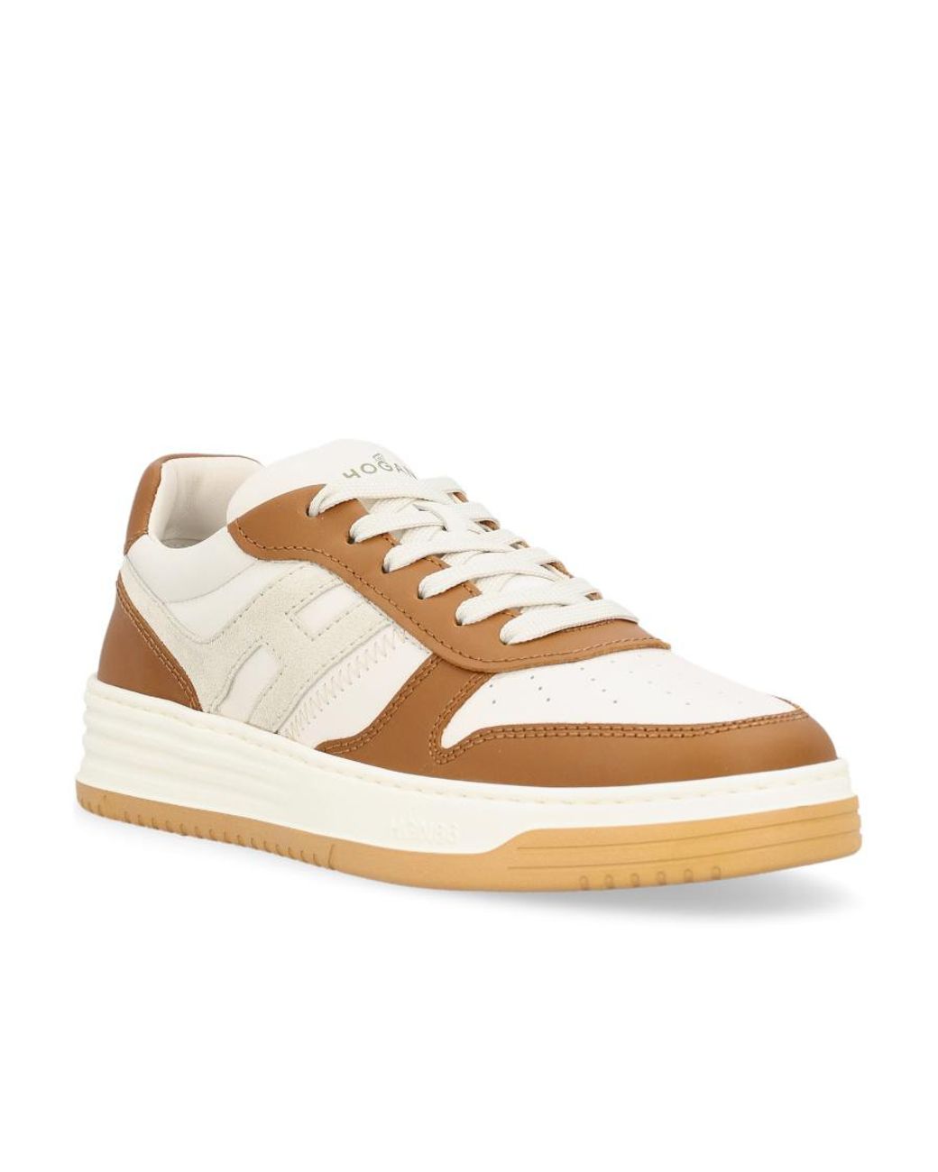 Hogan Natural Color-Block Lace-Up Sneakers for men