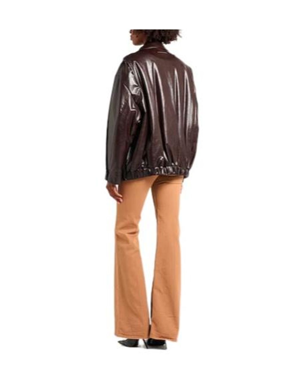 MM6 by Maison Margiela Brown Casual Striped Jacket