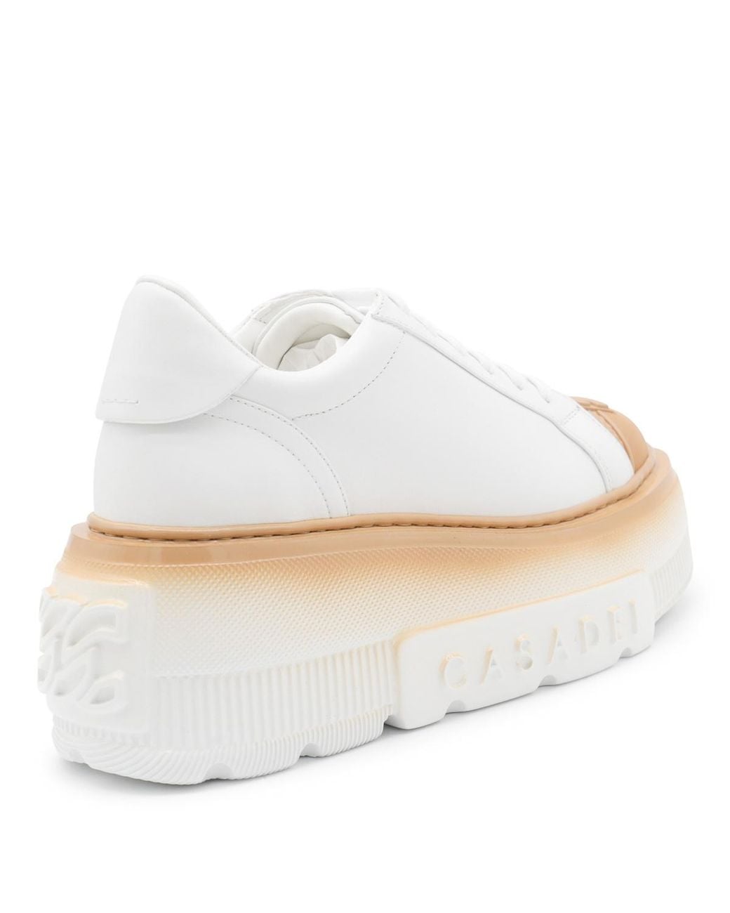 Casadei White Nexus Platform Low-Top Sneakers