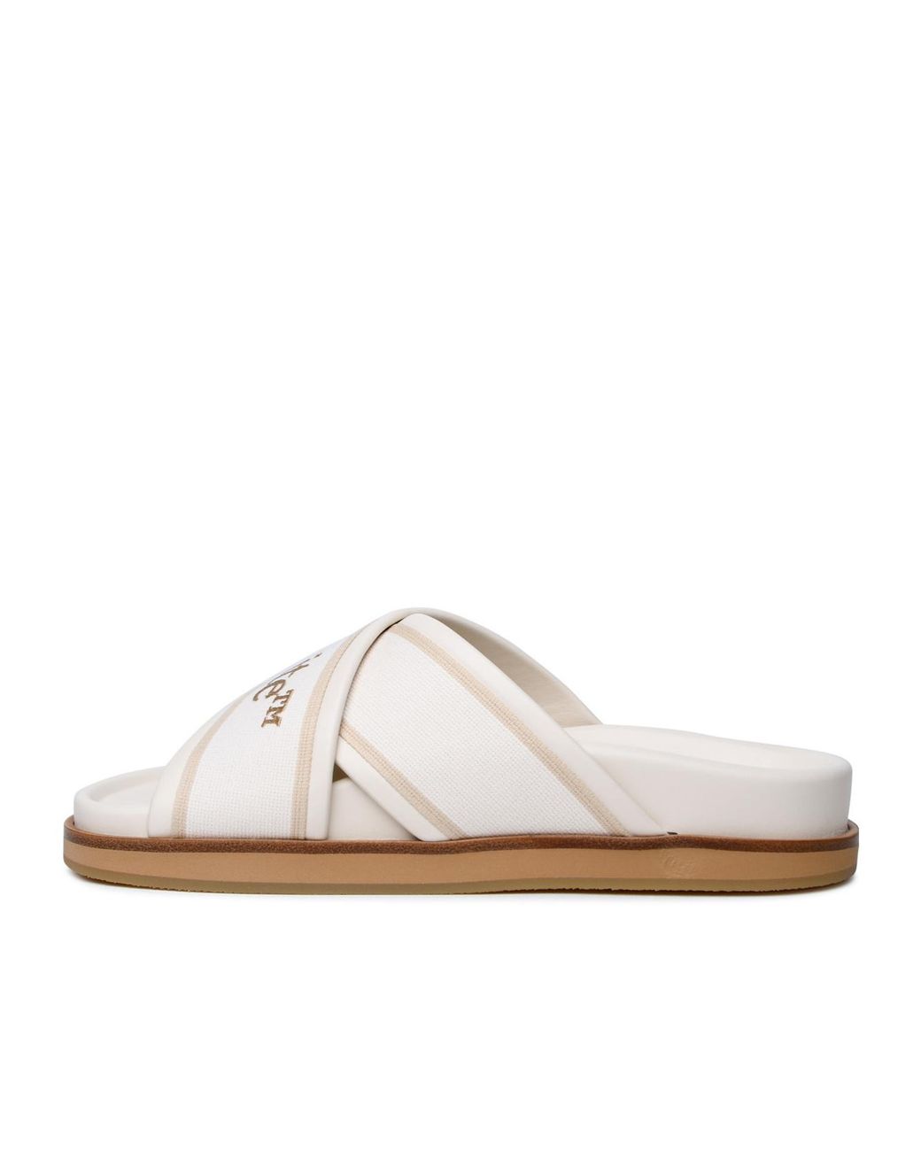 Off-White c/o Virgil Abloh White Ciabatta Criss Cross Slip-On Sandals