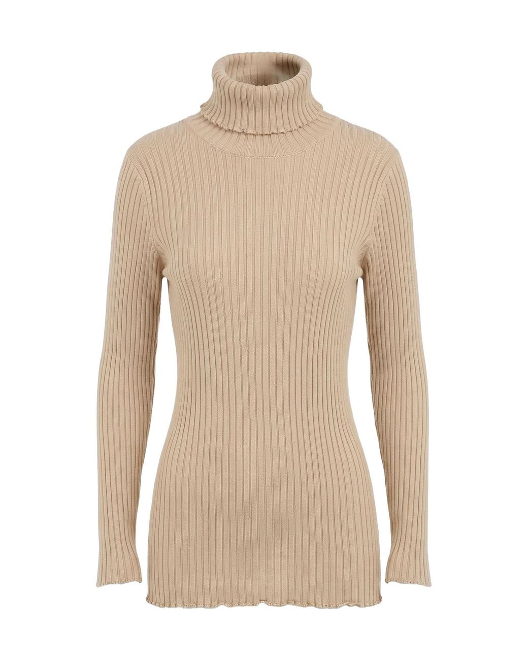 MM6 by Maison Margiela Natural Solid High-Neck Knit Base Layer