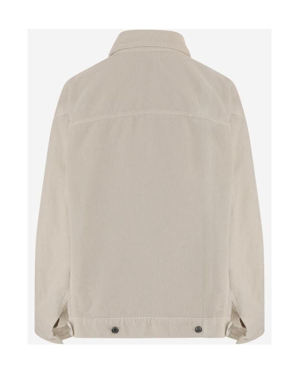 Haikure Natural Ribbed Button-Up Jacket