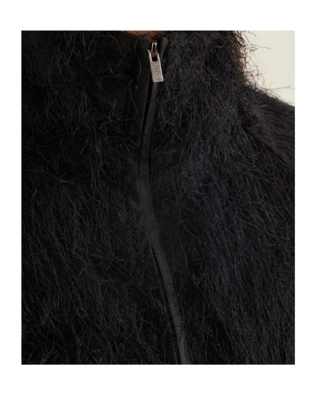 Frankie Shop Black Baxter Fringed Shell Jacket